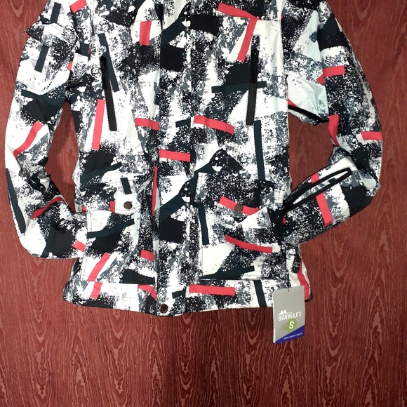 RIVIYELE Snow Ski Jacket Winter Outdoor Sport Windproof Rain Sz Small NWT - Picture 5 of 14